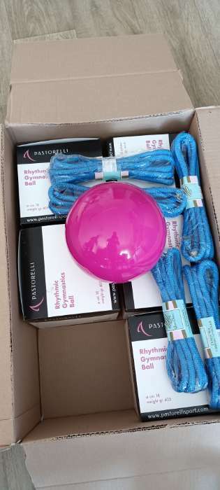 Фотография покупателя товара Мяч для художественной гимнастики Pastorelli New Generation FIG, d=18 см, цвет коралл - Фото 3