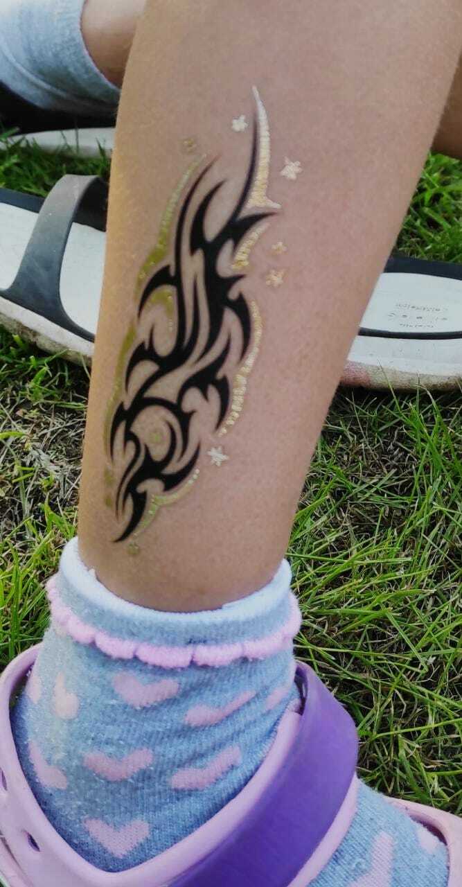 Фотография покупателя товара Татуировка на тело браслет "Трайбл" 5х12 см - Фото 1