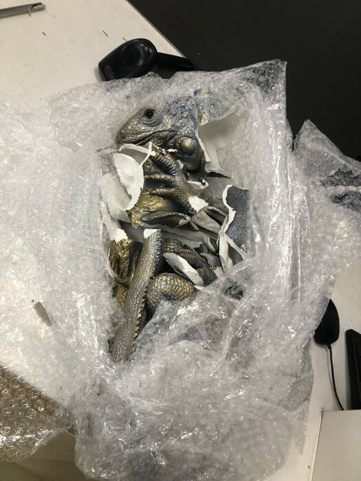 Фотография покупателя товара Фигура "Игуана" бронза, серебро, 23х46х27см - Фото 3