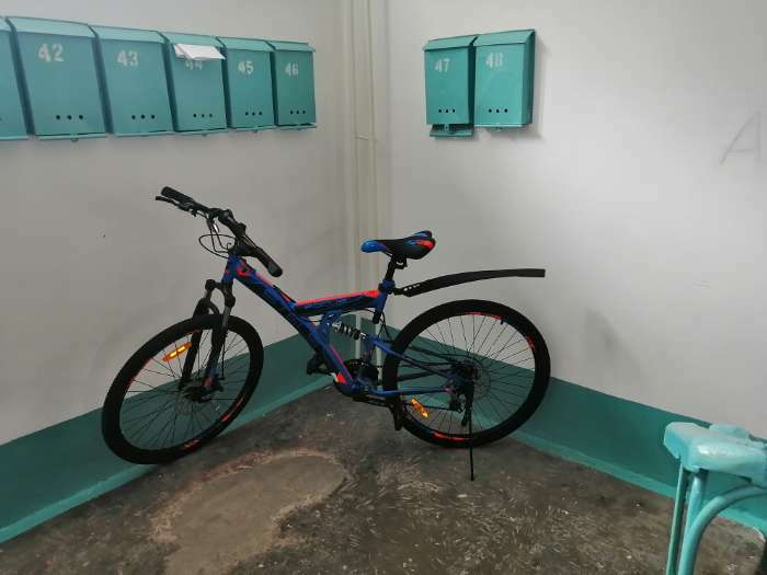 Фотография покупателя товара Велосипед 27,5" Stels Focus MD, V010, цвет синий/неоновый-зеленый, размер рамы 19" - Фото 1