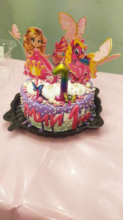 Фотография покупателя товара Набор для украшения торта «С днём рождения!», принцесса - Фото 4