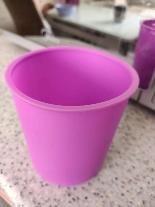 Фотография покупателя товара Форма для выпечки «Кулич», силикон, 10,6×12,1 см, внутренний d=9,6 см, цвет розовый - Фото 3