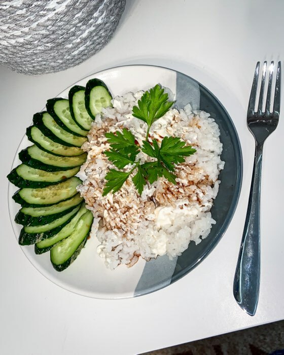 Фотография покупателя товара Тарелка «Полоски», d=21 см, цвет серый - Фото 2