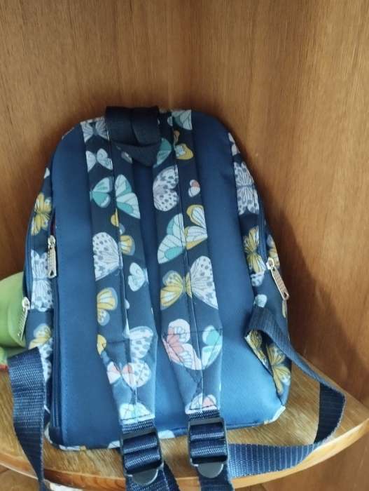 Фотография покупателя товара Рюкзак детский на молнии, 2 наружных кармана, цвет синий - Фото 3