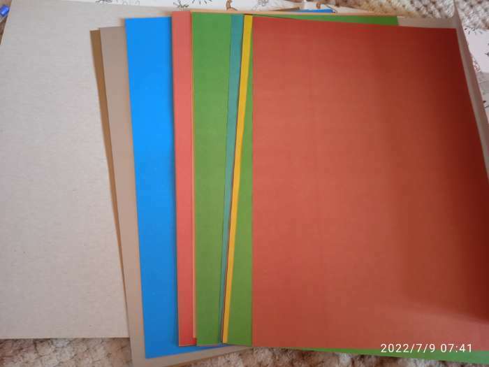Фотография покупателя товара Набор для детского творчества А4, 10 листов картон цветной немелованный + 16 листов бумага цветная двусторонняя - Фото 1