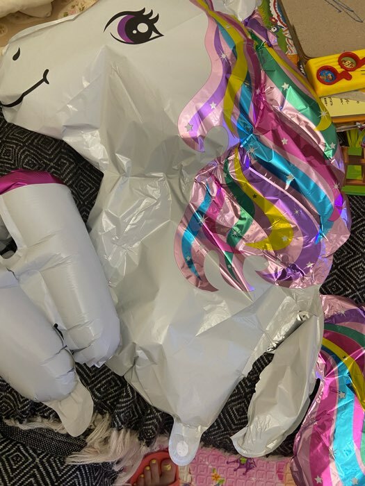 Фотография покупателя товара Шар фольгированный 24" «Единорог-игрушка», цвет белый, под воздух - Фото 26
