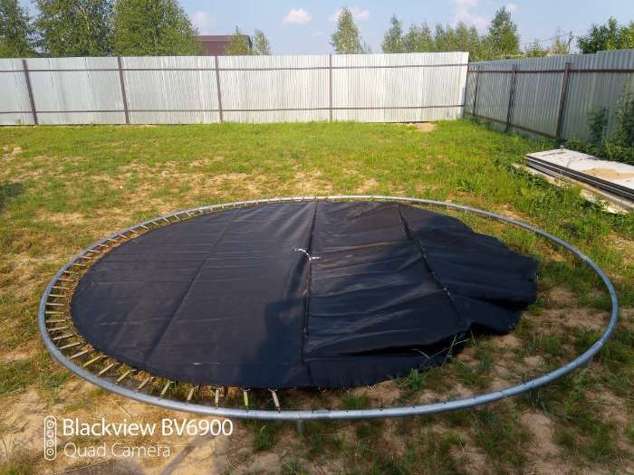 Фотография покупателя товара Батут ONLITOP, d=244 см, с сеткой высотой 173 см, цвет серый/салатовый - Фото 20
