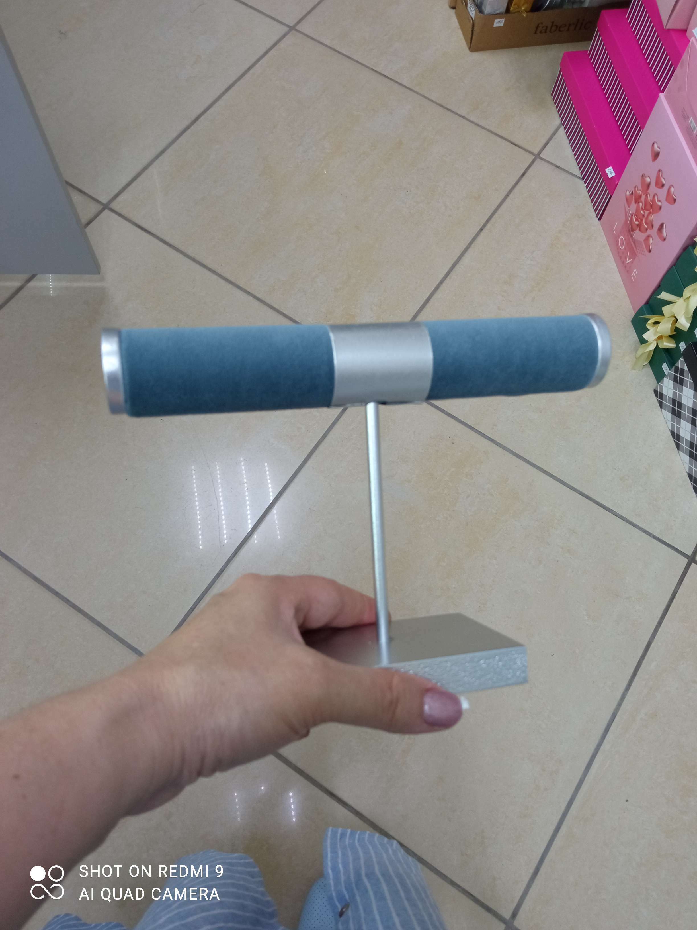 Фотография покупателя товара Подставка для часов, браслетов, d=3, 15×10×21 см, цвет светло-розовый в золоте - Фото 1