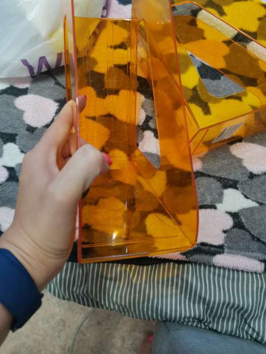 Фотография покупателя товара Лоток для бумаг вертикальный "Фаворит", тонированный оранжевый, манго