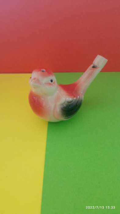 Фотография покупателя товара Детская музыкальная игрушка «Свистулька керамическая. Птичка с хохолком расписная» - Фото 11