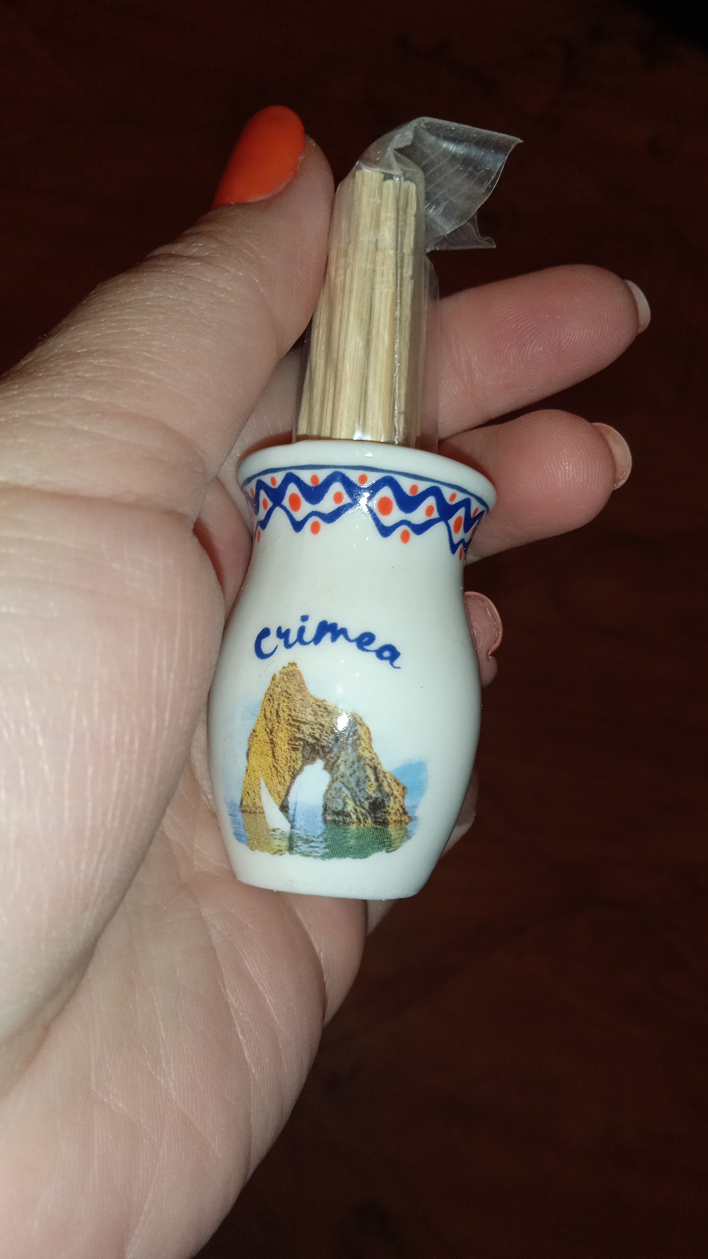 Фотография покупателя товара Подставка для зубочисток «Крым» 3 х 4,5 см - Фото 1