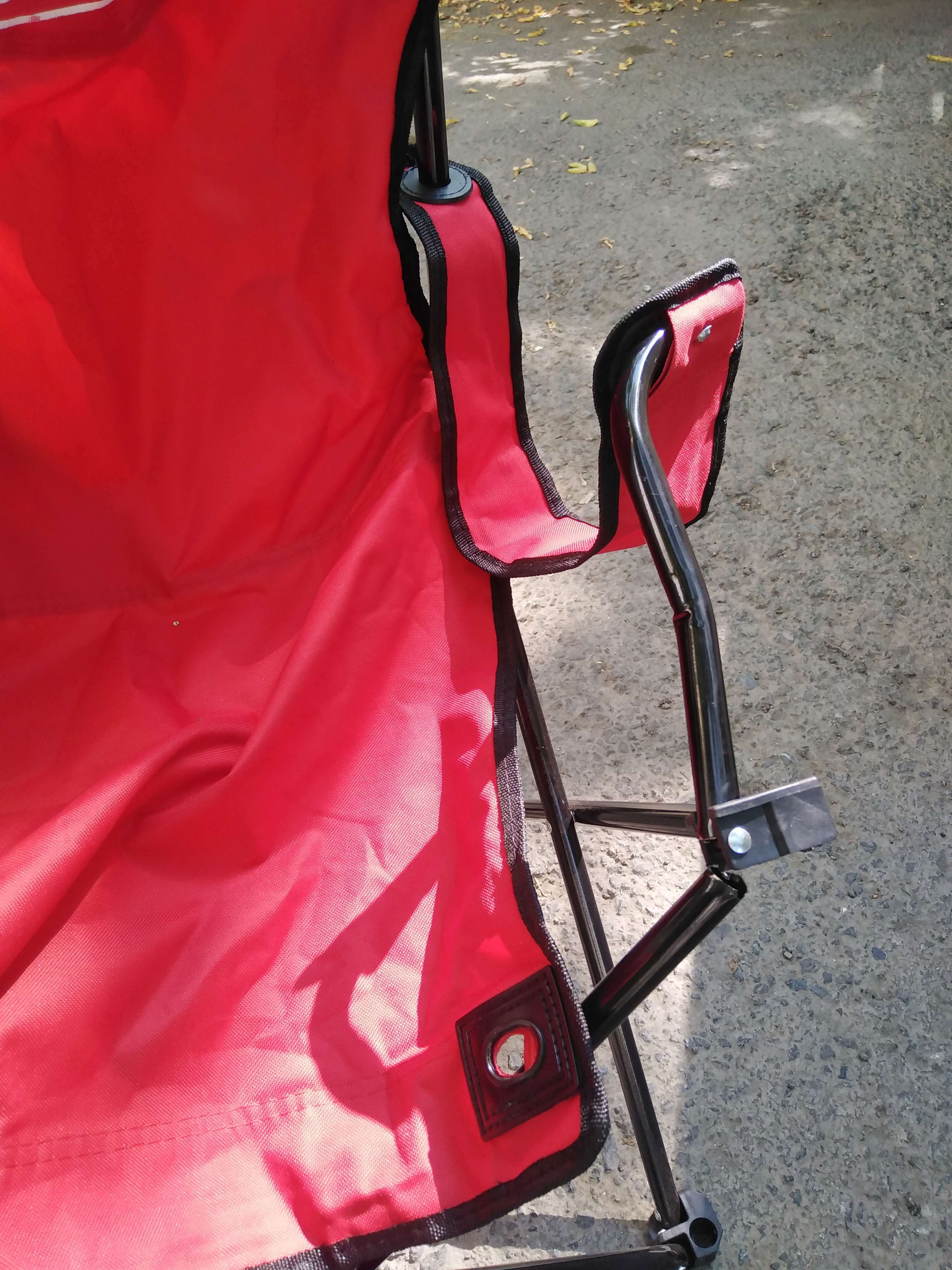 Фотография покупателя товара Кресло туристическое Maclay, с подстаканником, 50х50х80 см, цвет красный - Фото 4
