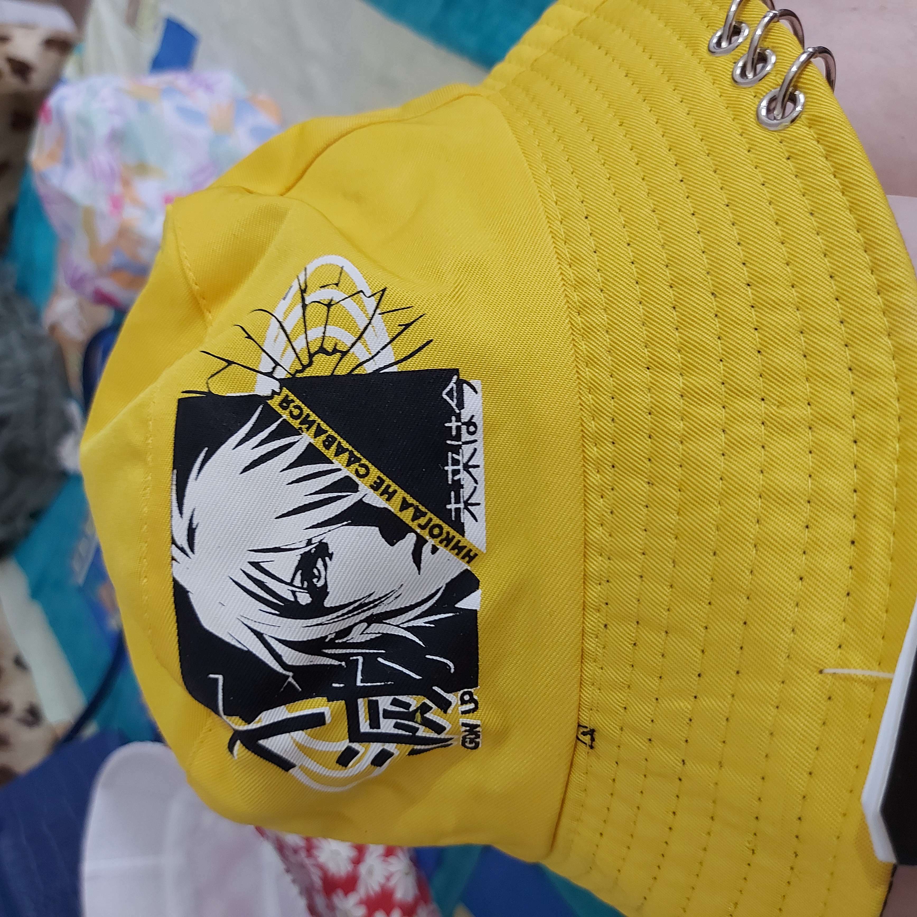 Фотография покупателя товара Панама «Никогда не сдавайся», цвет жёлтый, аниме, р-р 56