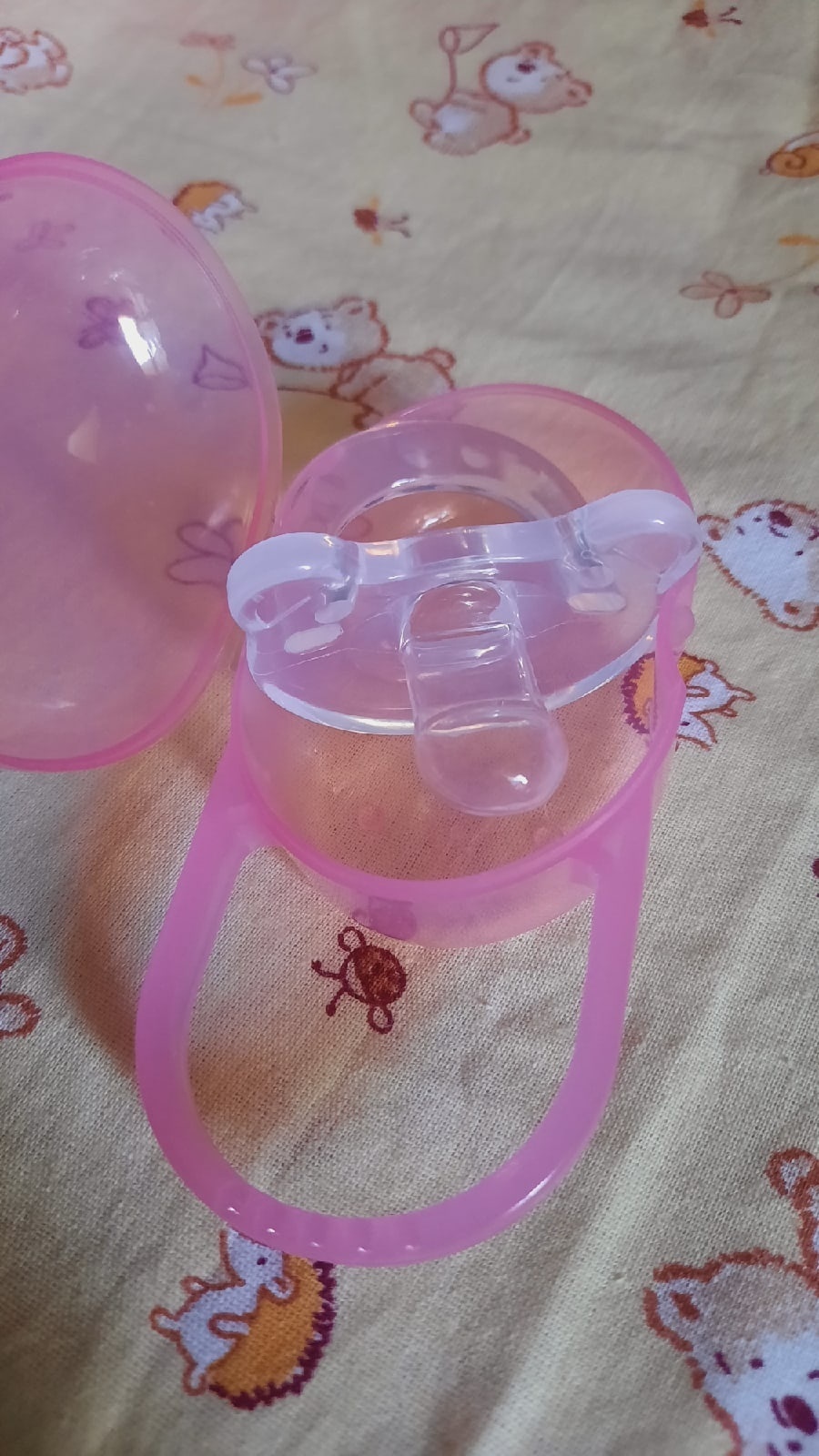 Фотография покупателя товара Контейнер для хранения и стерилизации детских сосок и пустышек, цвет розовый - Фото 2