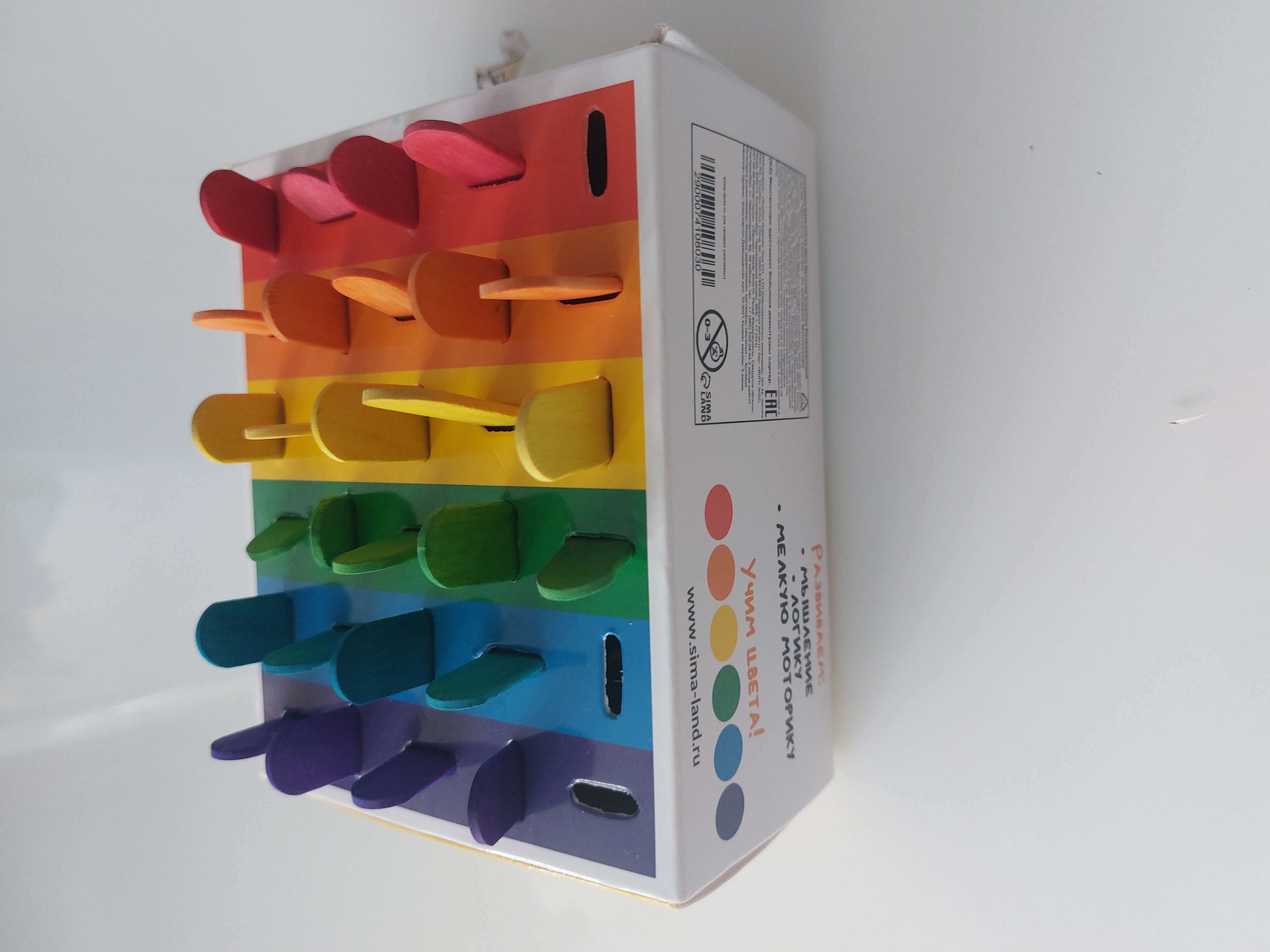 Фотография покупателя товара Развивающий сортер «Цветные палочки» по методике Монтессори - Фото 4