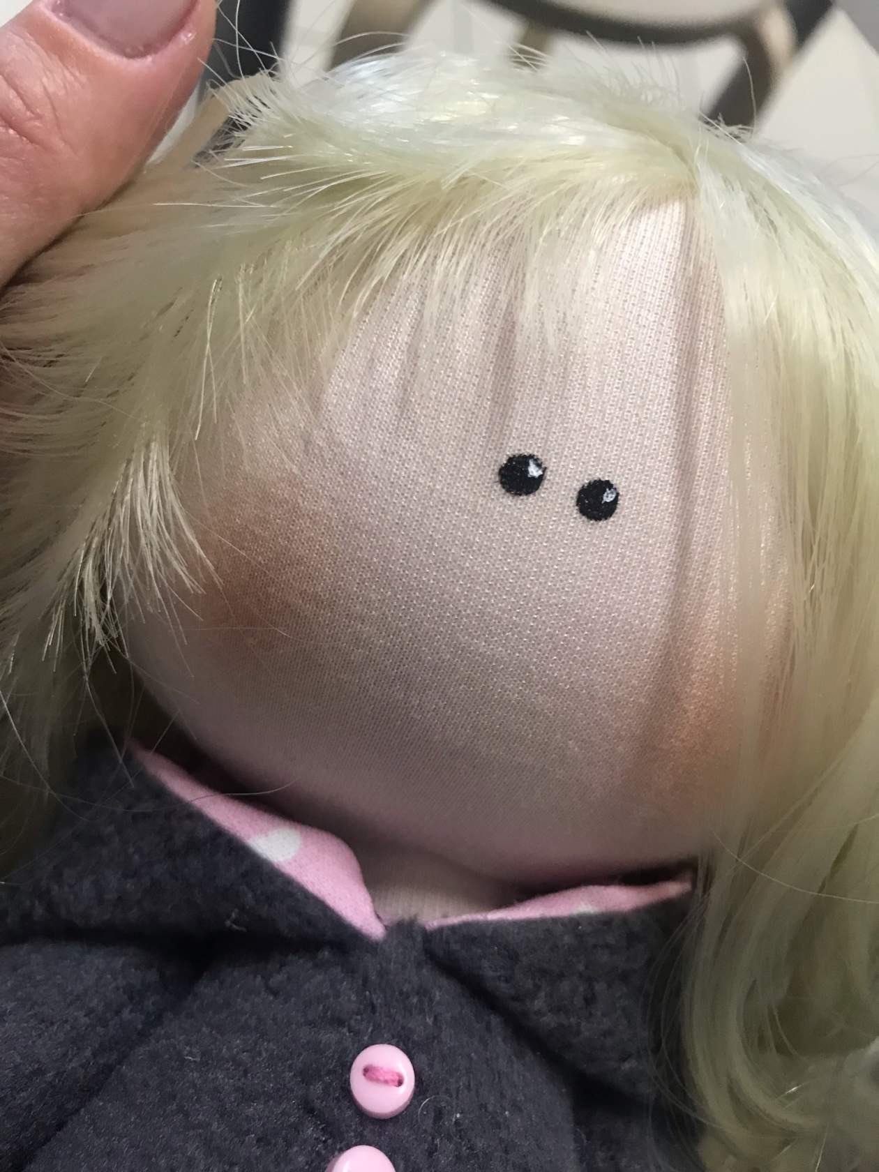 Фотография покупателя товара Волосы - тресс для кукол «Кудри» длина волос: 40 см, ширина:50 см, №88