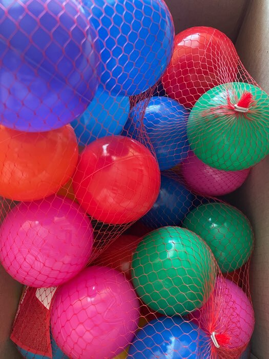 Фотография покупателя товара Шарики для сухого бассейна с рисунком, диаметр шара 7,5 см, набор 150 штук, разноцветные - Фото 5