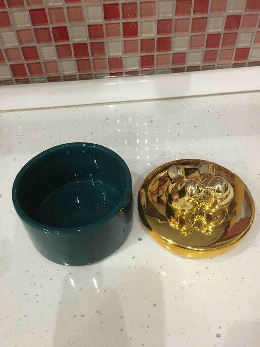 Фотография покупателя товара Банка керамическая для сыпучих продуктов «Золотое крыло», 1 л, цвет зелёный - Фото 9