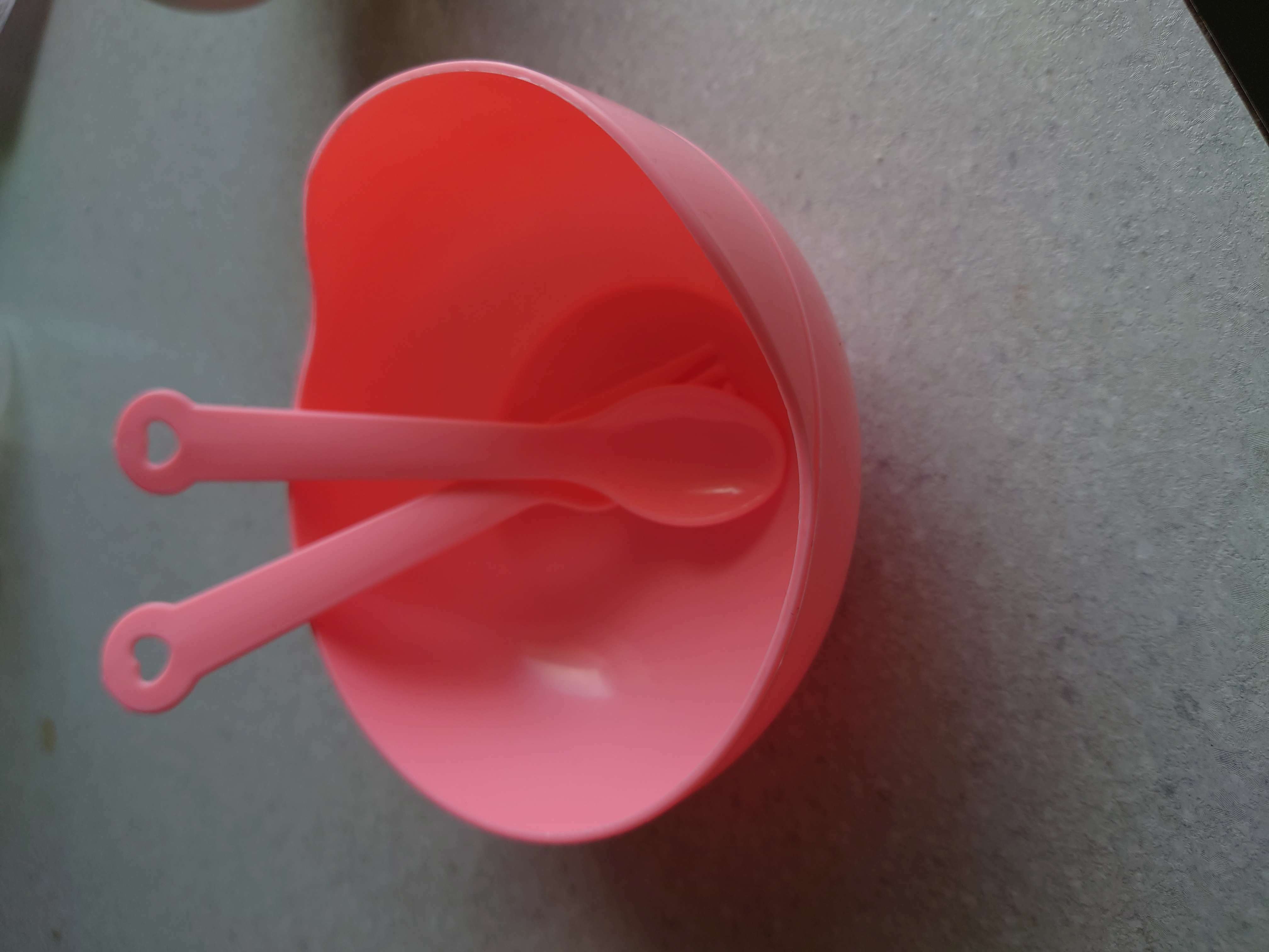 Фотография покупателя товара Набор детской посуды, 3 предмета: миска 250 мл, ложка, вилка, от 5 мес., цвета МИКС