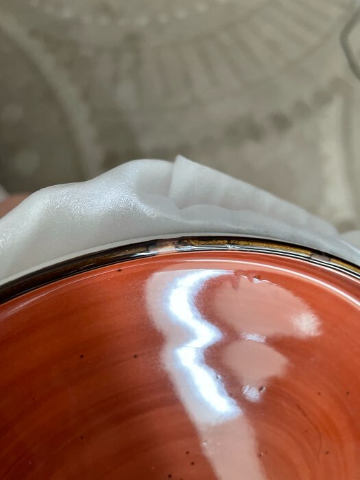 Фотография покупателя товара Блюдо керамическое сервировочное «Сапфир», 20×2,5 см, цвет оранжевый - Фото 4