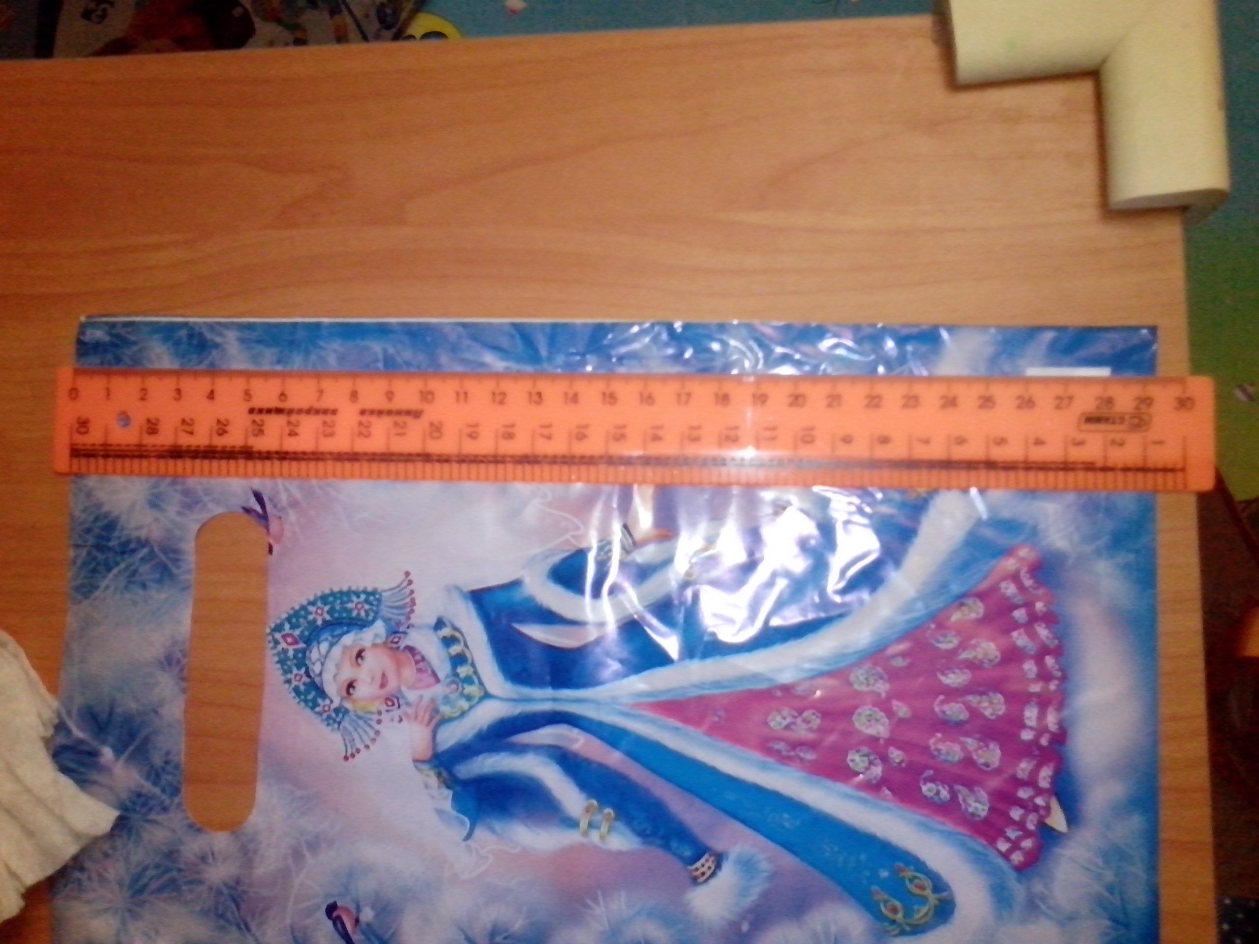 Фотография покупателя товара Пакет "Снегурочка в лесу", полиэтиленовый с вырубной ручкой, 30 х 20 см, 30 мкм