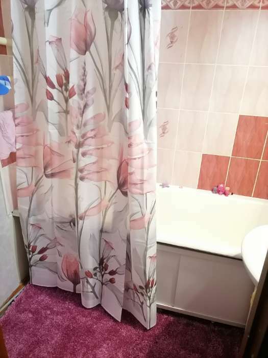 Фотография покупателя товара Штора для ванны Доляна «Нежность», 180×180 см