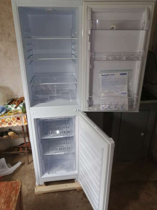 Фотография покупателя товара Холодильник "Бирюса" 120, двухкамерный, класс А, 205 л, белый - Фото 8