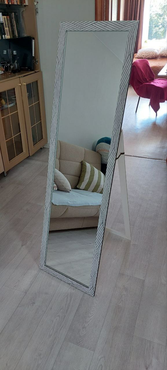 Фотография покупателя товара Зеркало напольное, 132х45 см, цвет белый - Фото 10
