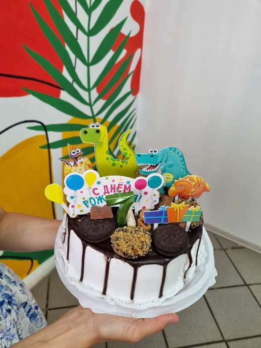 Фотография покупателя товара Украшение для торта «С днём рождения. Динозавры» - Фото 16