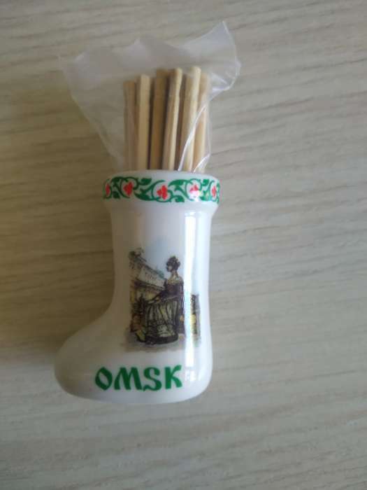 Фотография покупателя товара Сувенир для зубочисток в форме валенка «Омск» - Фото 4
