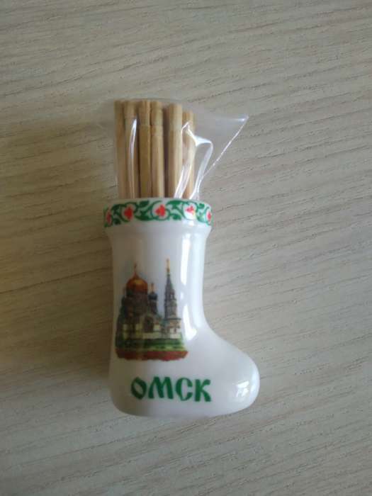 Фотография покупателя товара Сувенир для зубочисток в форме валенка «Омск» - Фото 3