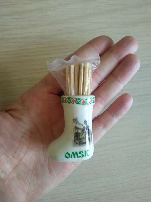 Фотография покупателя товара Сувенир для зубочисток в форме валенка «Омск» - Фото 1