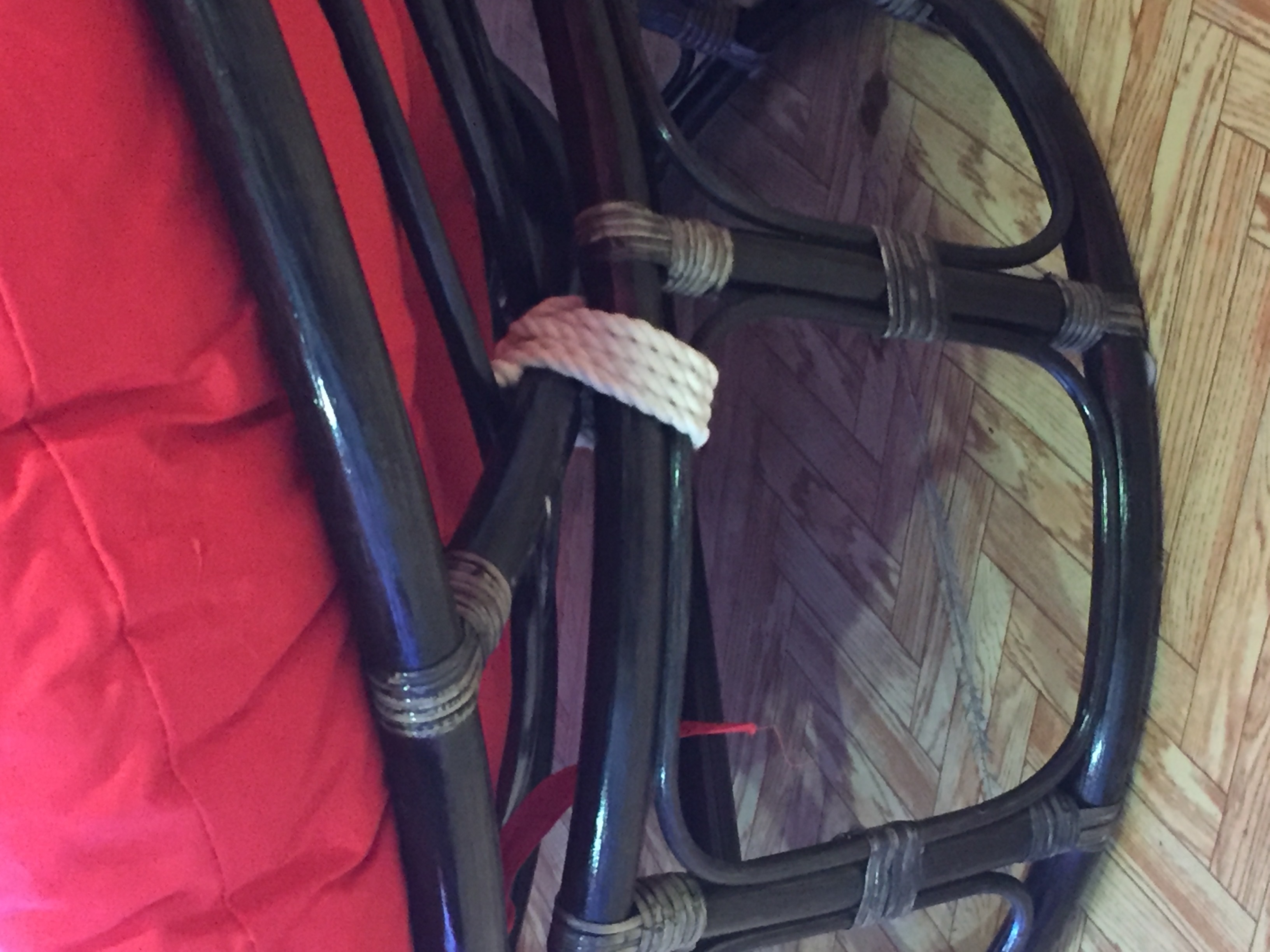 Фотография покупателя товара Кресло MAMASAN, с белой подушкой, натуральный ротанг, цвет тёмно-коньячный, 23/02 - Фото 4