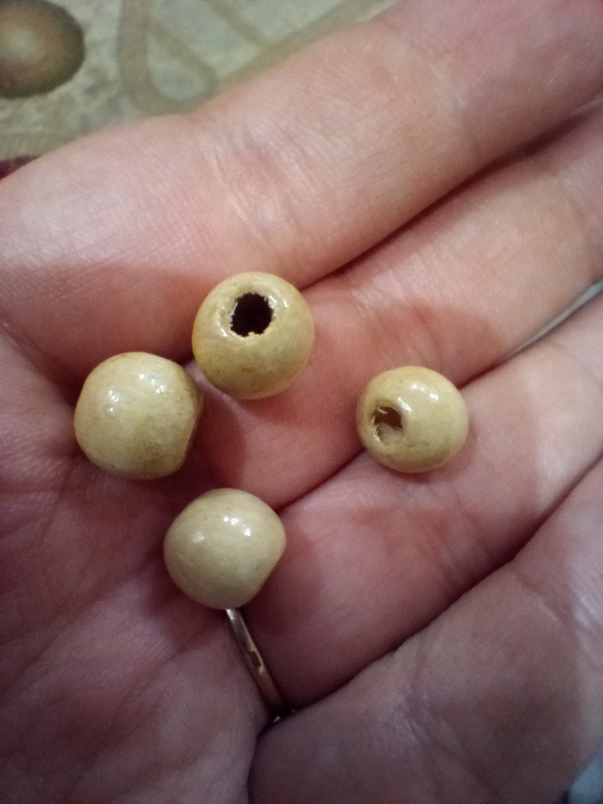 Фотография покупателя товара Бусины для творчества дерево "Натуральные" набор 30 гр 1х1 см - Фото 3