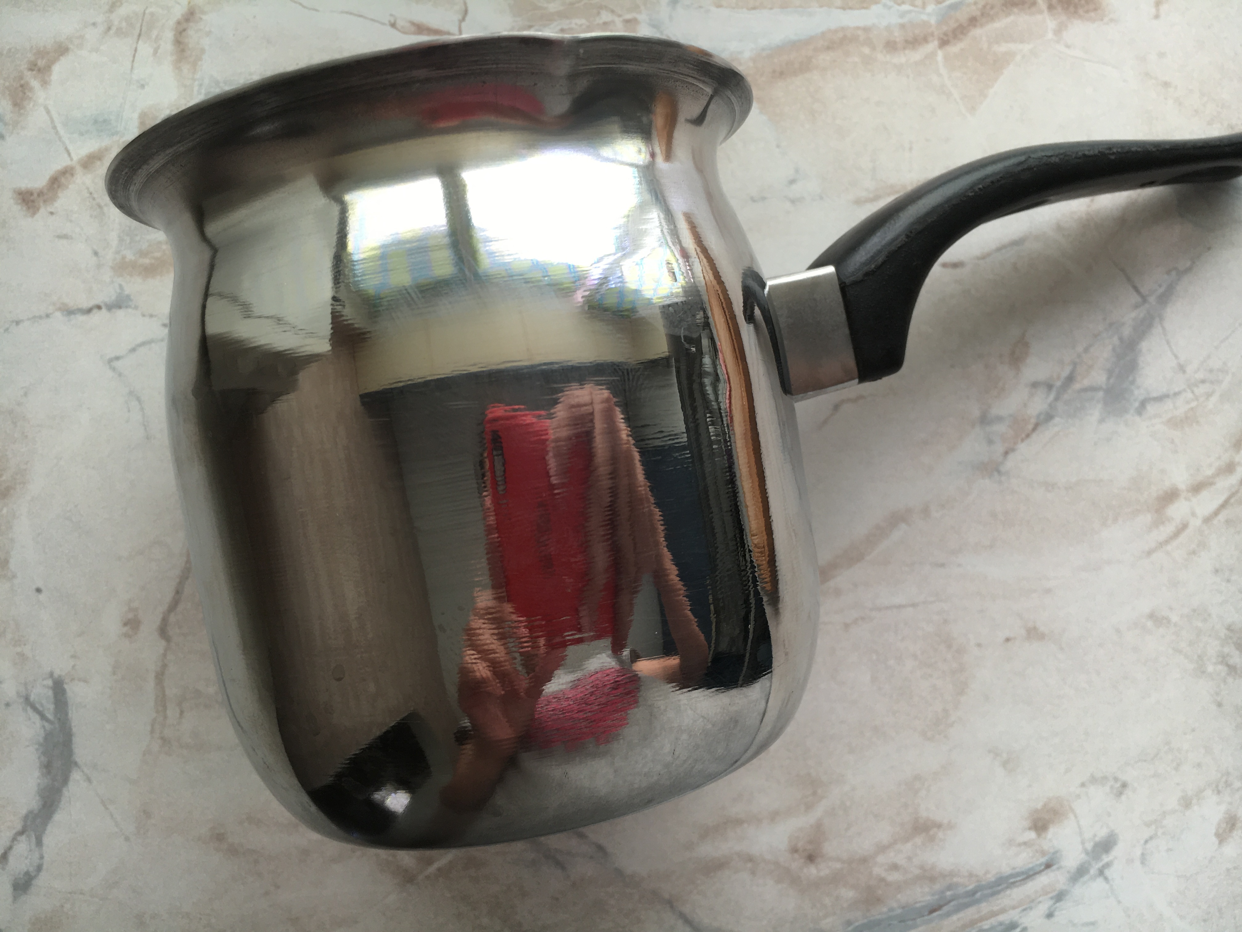 Фотография покупателя товара Турка из нержавеющей стали для кофе Доляна «Индия», 600 мл - Фото 4