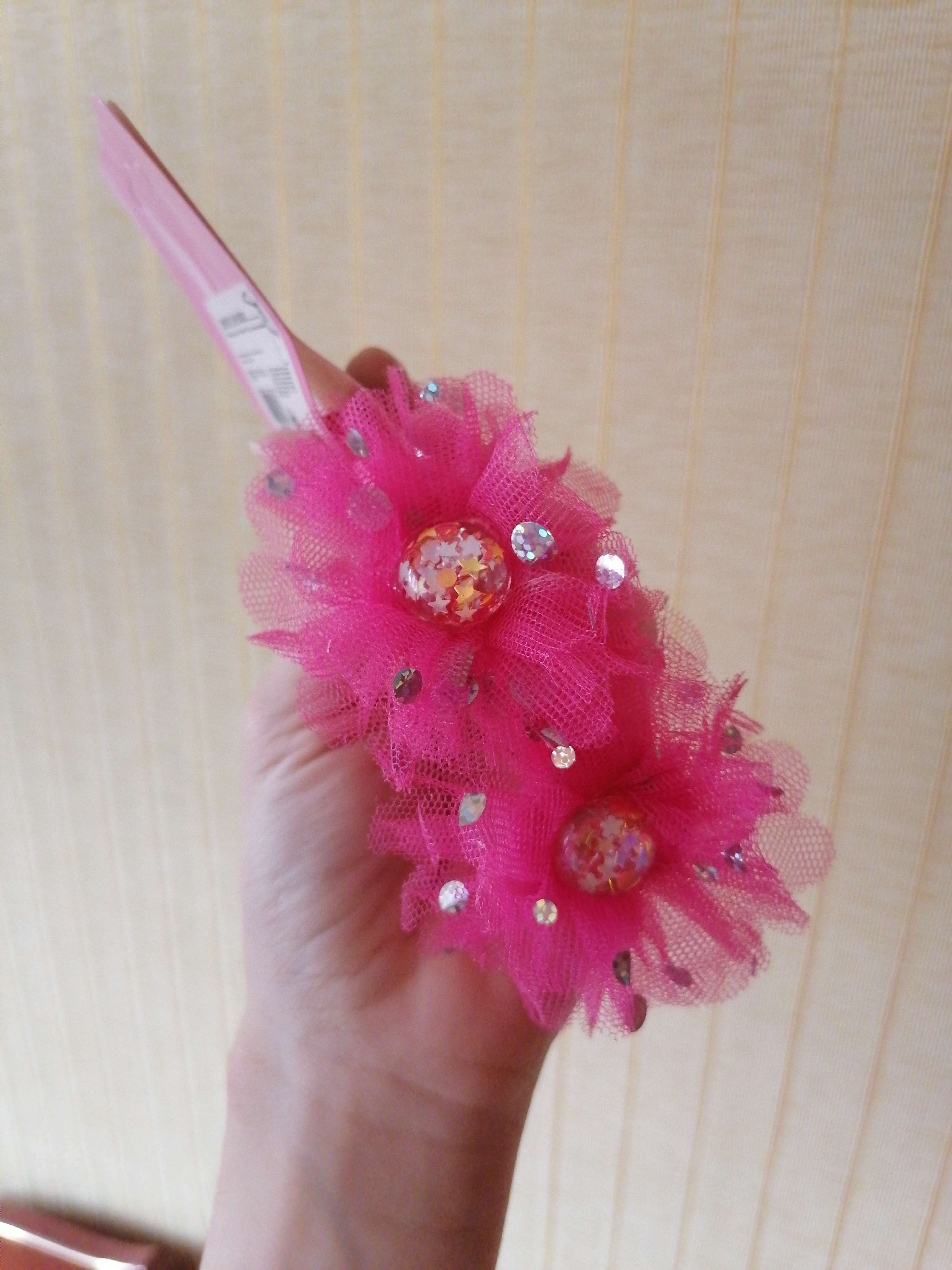 Фотография покупателя товара Ободок для волос "Алёнка" 0,5 см, бабочки, розовый - Фото 6