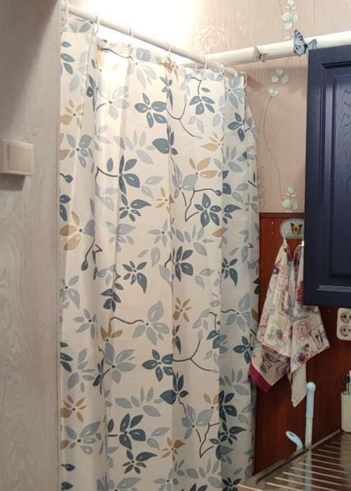 Фотография покупателя товара Карниз для ванной комнаты, телескопический, 70-120 см, цвет белый
