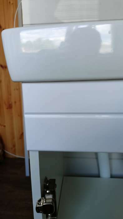 Фотография покупателя товара Комплект мебели Квадро 60: тумба с раковиной + шкаф-зеркало - Фото 2