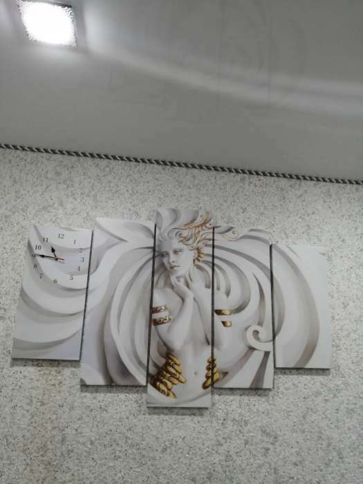 Фотография покупателя товара Часы настенные модульные, интерьерные "Скульптура девушки", бесшумные, 80 х 140 см - Фото 1