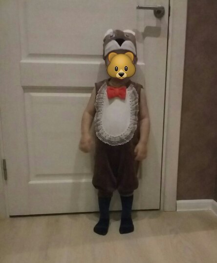 Фотография покупателя товара Карнавальный костюм для мальчика от 1,5-3-х лет "Медвежонок", велюр, комбинезон, шапка
