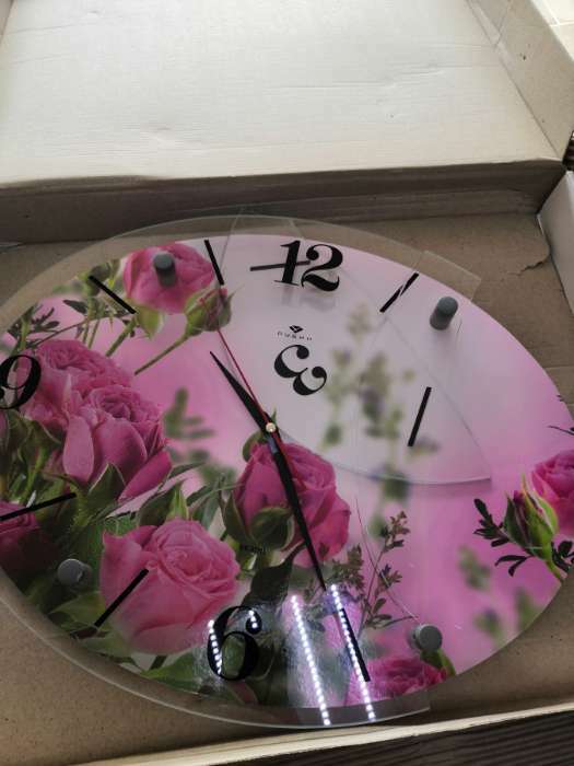 Фотография покупателя товара Часы-картина настенные, серия: Цветы, "Розовые розы", плавный ход, 35 х 46 см - Фото 1