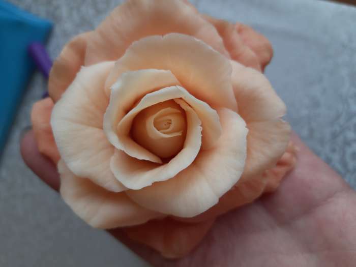 Фотография покупателя товара Молд Доляна «Лепесток розы», силикон, 2 предмета, 6,7×6,2 см, цвет розовый