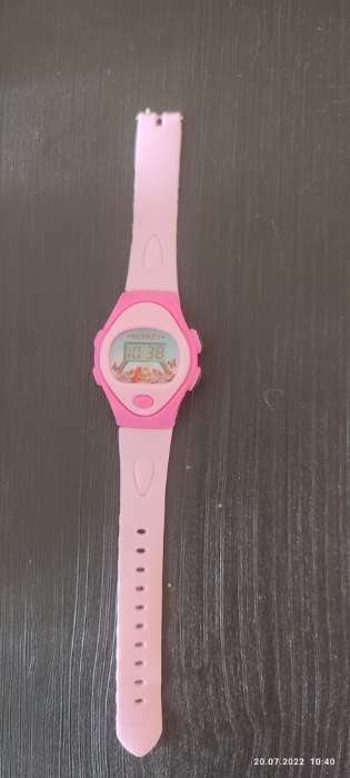Фотография покупателя товара Часы наручные электронные, детские "Птички", ремешок силикон, розовый - Фото 2