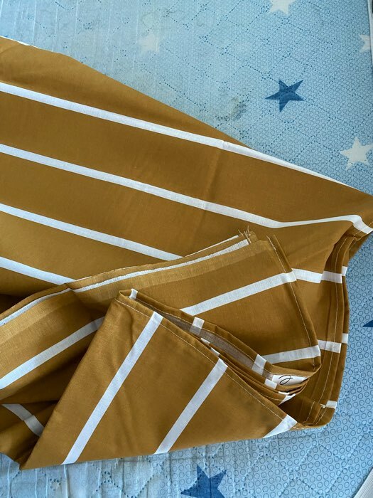 Фотография покупателя товара Постельное бельё дуэт «Этель» Mustard stripes, поплин - Фото 2