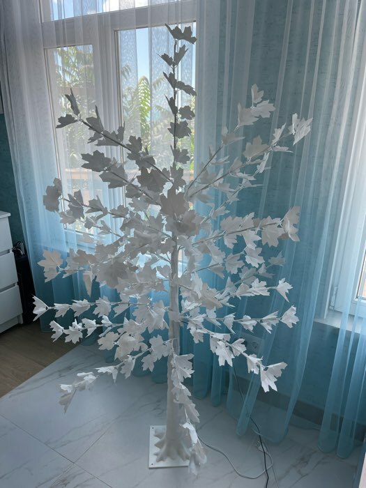 Фотография покупателя товара Светодиодное дерево «Клён белый» 1.6 м, 160 LED, постоянное свечение, 220 В, свечение белое - Фото 10