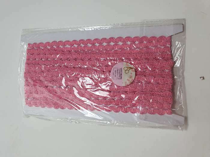 Фотография покупателя товара Тесьма декоративная «Волна», 9 мм, 10 ± 1 м, цвет розовый №04 - Фото 4