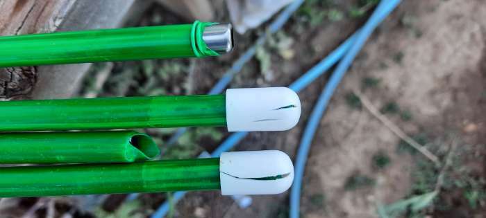 Фотография покупателя товара Колышек для подвязки растений, h = 100 см, d = 1 см, металл, зелёный, Greengo