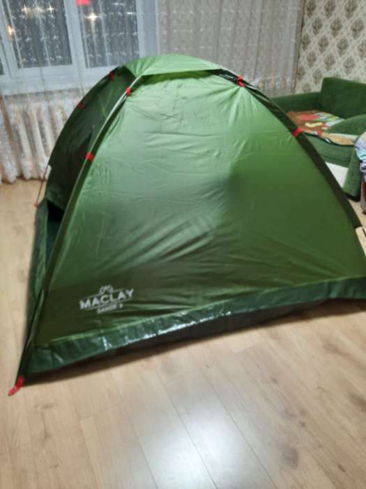 Фотография покупателя товара Палатка туристическая 3-местная maclay fisht se 3, 205×180×120 см, трекинговая, однослойная, цвет МИКС - Фото 4