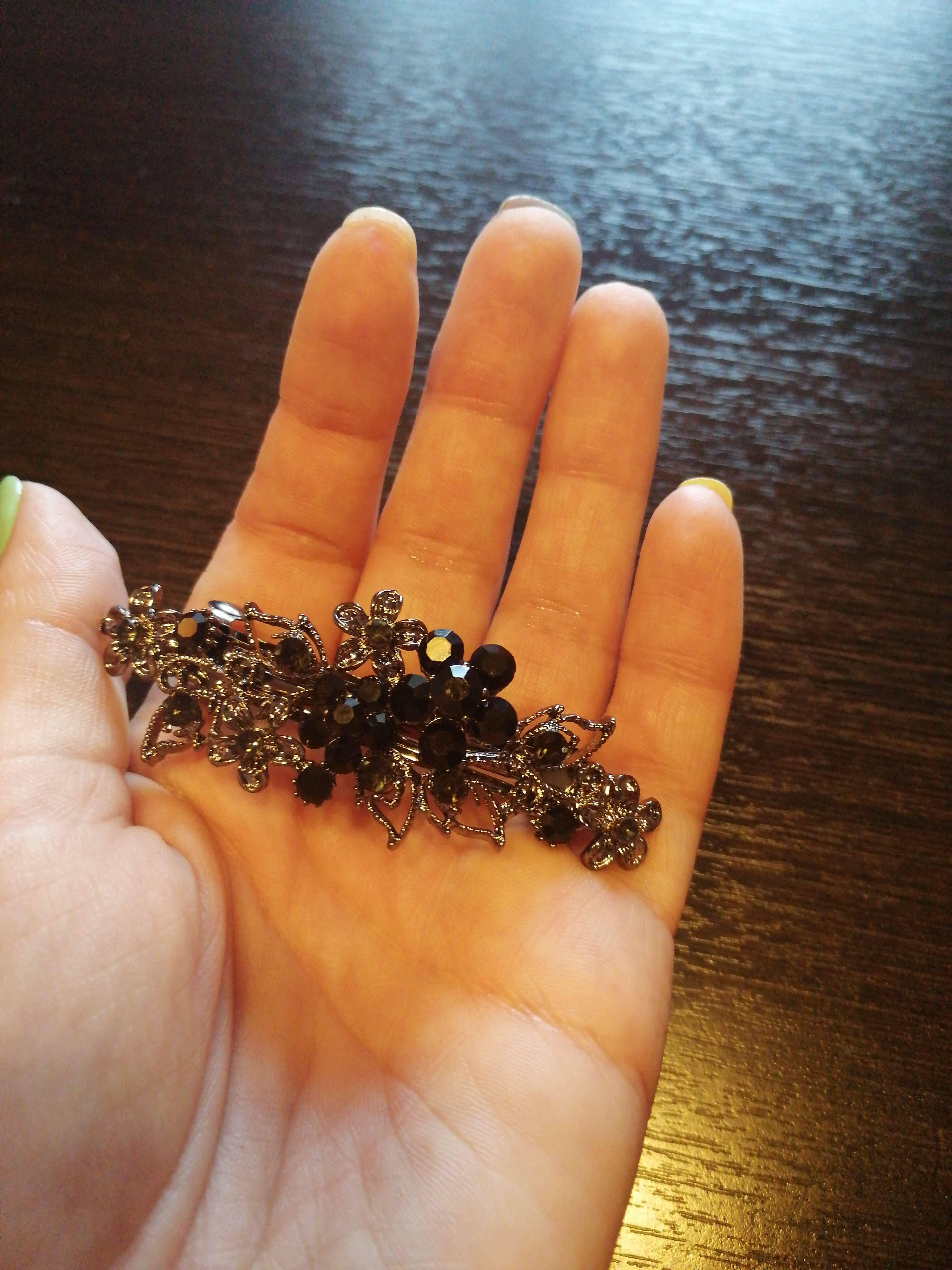 Фотография покупателя товара Заколка - автомат для волос QF «Грациозо», цветы, 7 см - Фото 2