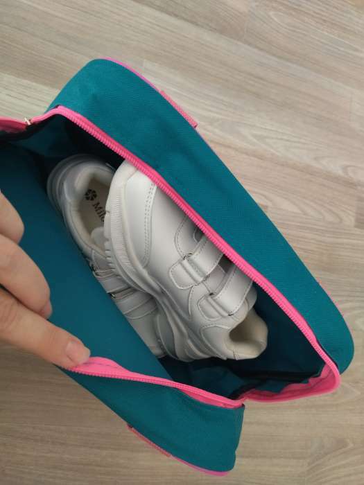 Фотография покупателя товара Сумка для обуви на молнии, наружный карман, цвет хаки - Фото 10